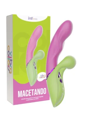 Macetando Vibrador Penetrável Com Função Tapping e Estimulador de Clitóris
