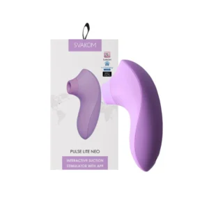 Pulse Lite Neo Lilás Svakom Vibrador Estimulador Ondas de Pressão e APP