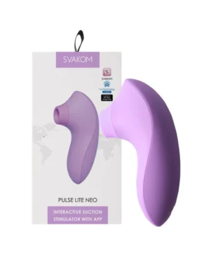 Pulse Lite Neo Lilás Svakom Vibrador Estimulador Ondas de Pressão e APP