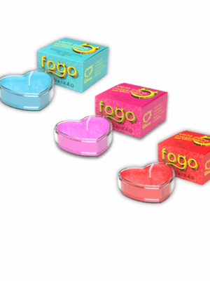 Vela de Massagem Fogo da Paixão Com Glitter