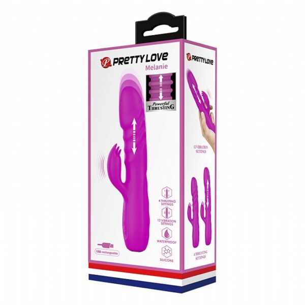 Vibrador de Ponto G e Clitóris com Vai e vem - Melanie - Pretty Love - Imagem 3