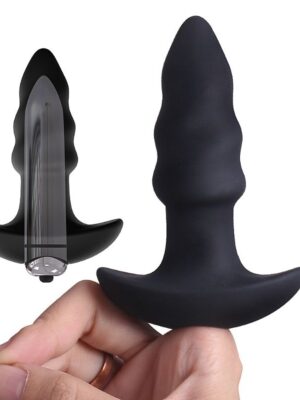 Plug Anal LoveArrow com Vibro - Silicone Extra Macio - 10cm - S-Hande
