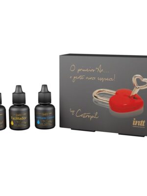 Kit primeiro anal gel beijável, gel facilitador e gel deslizante 8g cada