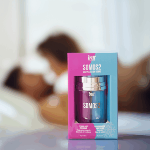 SOMOS2 para casal - Gel Excitante Feminino Esquenta Pulsa e Vibra + Pronlongador Masculino Que Esfria - Imagem 4