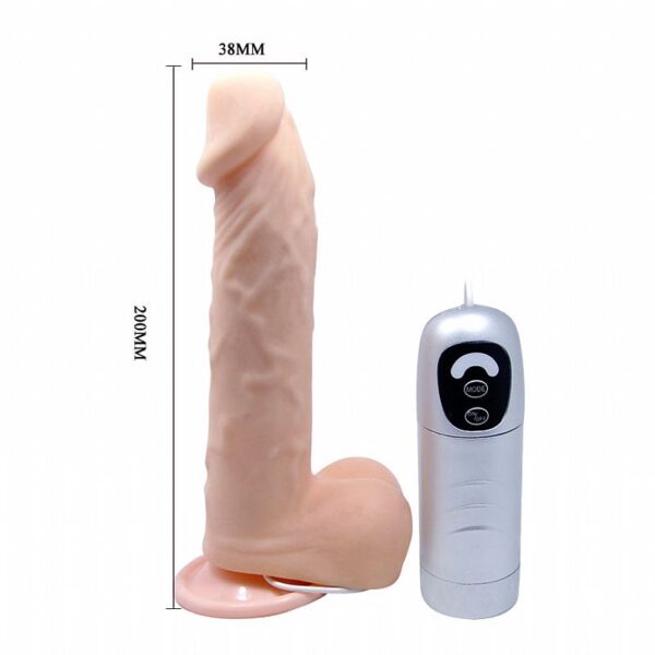 Prótese Vai e Vem 7 Vibros em Silicone Ultra Macio e Controle Remoto - Imagem 4