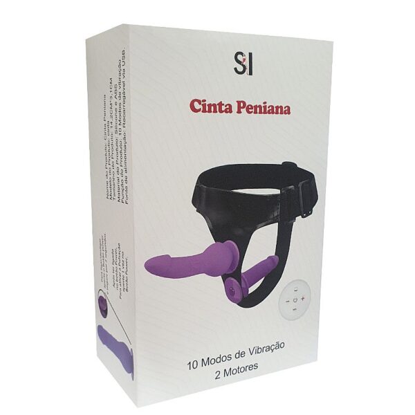 Cinta Peniana com Dildo Duplo Cor Preta - Imagem 3