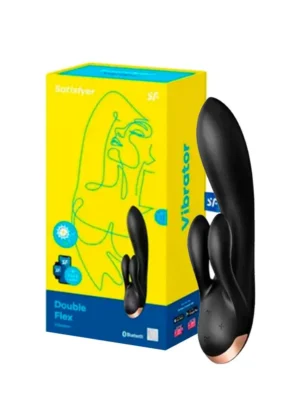 Satisfyer Double Flex Vibrador Rabbit com App Preto