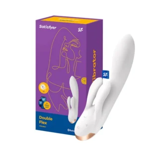 Satisfyer Double Flex Connect Vibrador Rabbit Multifuncional App Branco