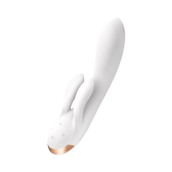 Satisfyer Double Flex Connect Vibrador Rabbit Multifuncional App Branco - Imagem 2