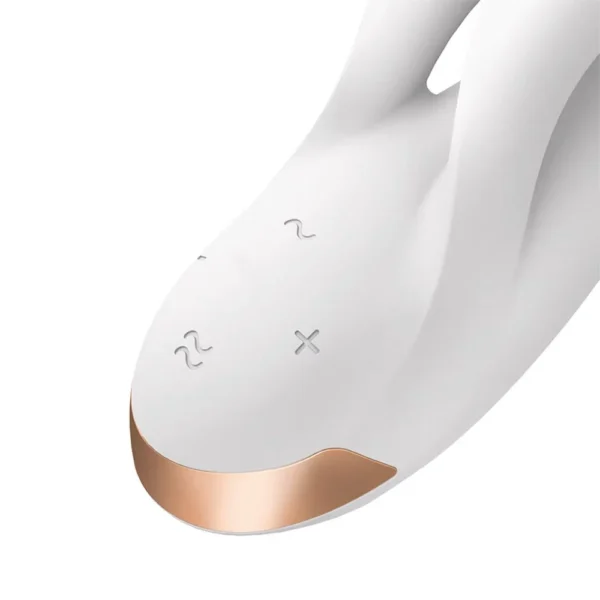 Satisfyer Double Flex Connect Vibrador Rabbit Multifuncional App Branco - Imagem 3