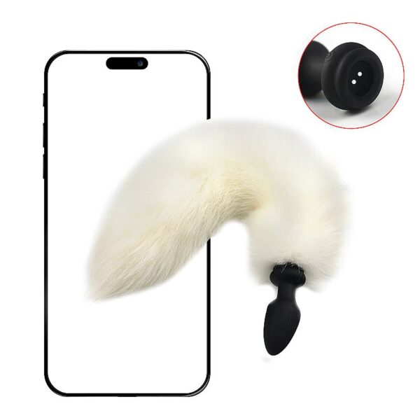 Plug Anal em Silicone - Rabo de Raposa com Rotação - 40 cm - via APP - Imagem 2