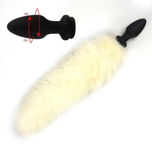 Plug Anal em Silicone - Rabo de Raposa com Rotação - 40 cm - via APP - Imagem 5