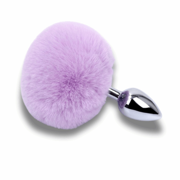 Plug Anal em Aço - Pompom de Coelho - Tamanho - P - Imagem 5