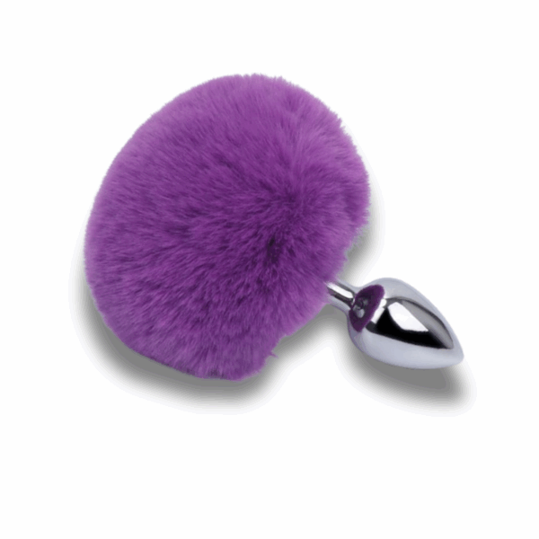 Plug Anal em Aço - Pompom de Coelho - Tamanho - P - Imagem 7