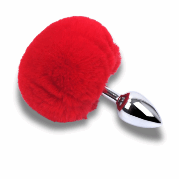 Plug Anal em Aço - Pompom de Coelho - Tamanho - P - Imagem 8